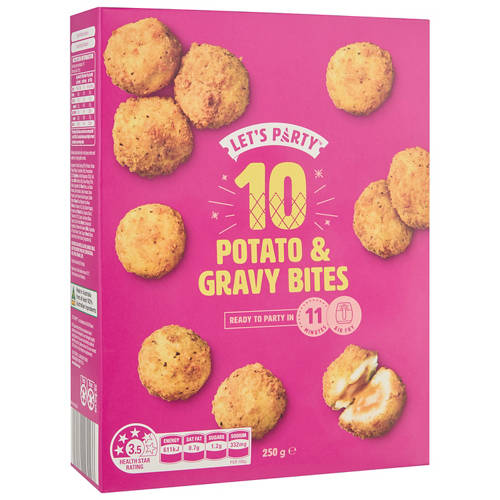 Potato & Gravy Bites 10 Pack 250g Product Image Front shot 01
